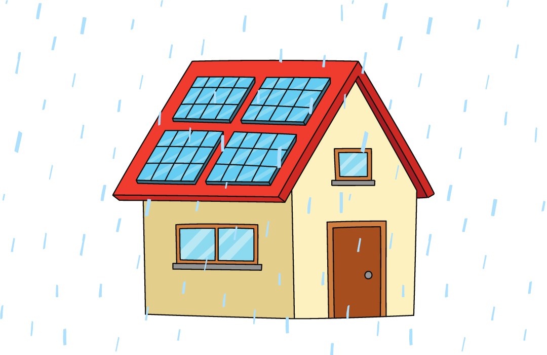 energia solar dias de chuva